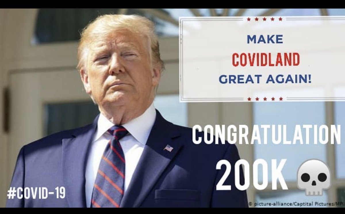 lanniesmith's tweet photo. everyone thought trump would end up killing thousands of Americans by the end of his presidency but most likely as a result of a war. Who would have thought he could have done it with just sheer arrogance. This man will be the most dangerous president in American history. https://t.co/qzRGoKsKc1