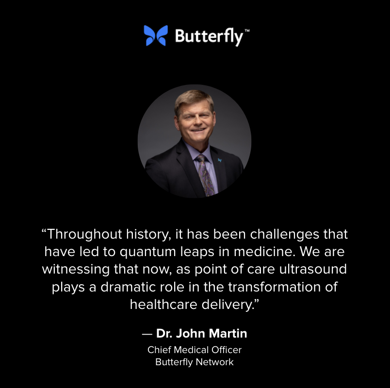 ButterflyNetInc's tweet photo. Chief Medical Officer Dr. John Martin set the stage for our live virtual event. Ultrasound reinvented again, for you.

Tune in now via this direct link: https://t.co/7KIPTgB8hr https://t.co/MjJd7zNy1o