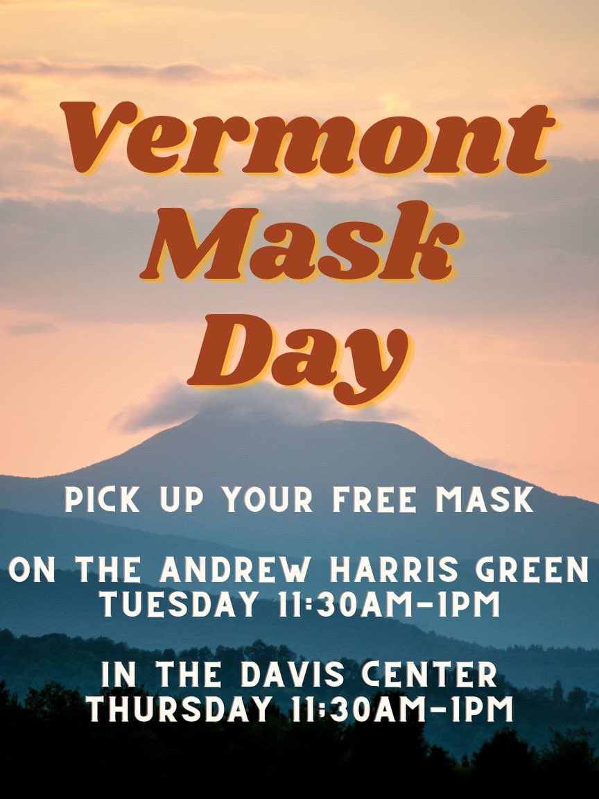 ⁦<a href="/Masks4Missions/">Masks4Missions</a>⁩ keeping the ⁦<a href="/uvmvermont/">University of Vermont</a>⁩ and Burlington Community safe and looking stylish. Go grab your free masks!