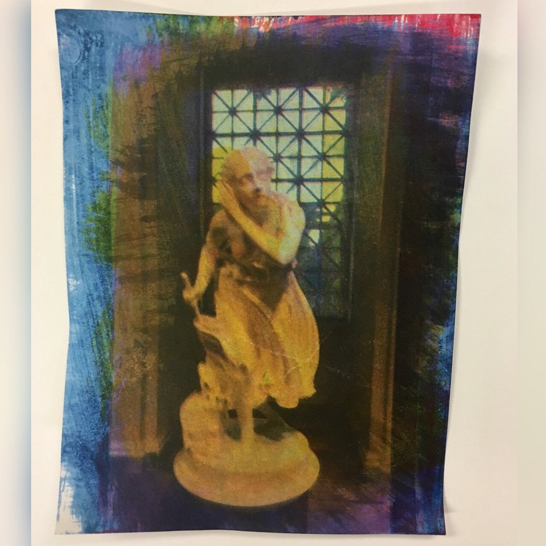 JacquardProduct's tweet photo. @hellcat_maggie85’s students are making CMYK #SolarFast prints. This means making four successive exposures on the same piece of paper. It is an involved process, but well worth it! There is just something so intriguing about the quality of these images, isn’t there? ✨✨ https://t.co/shtnhZqIBk