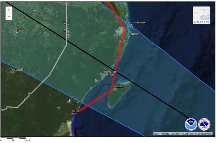 MauroMoralesMtz's tweet photo. #Cozumel y #PlayaDelCarmen en la ruta del poderoso Huracán #Delta categoría 4 para esta noche, con vientos superiores a los 200 km/h. https://t.co/3wj6Po0vcf