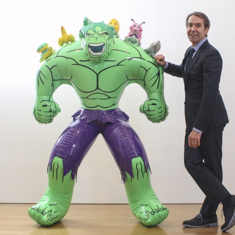 Koons is famous for hiring others to do his work for him.He's been spinning his wheels artistically for decades.