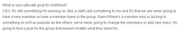 The way that he simply said "no one's gonna get add and leave this group. Gfriend is gfriend. Gfriend is 6" yep we love this CEO