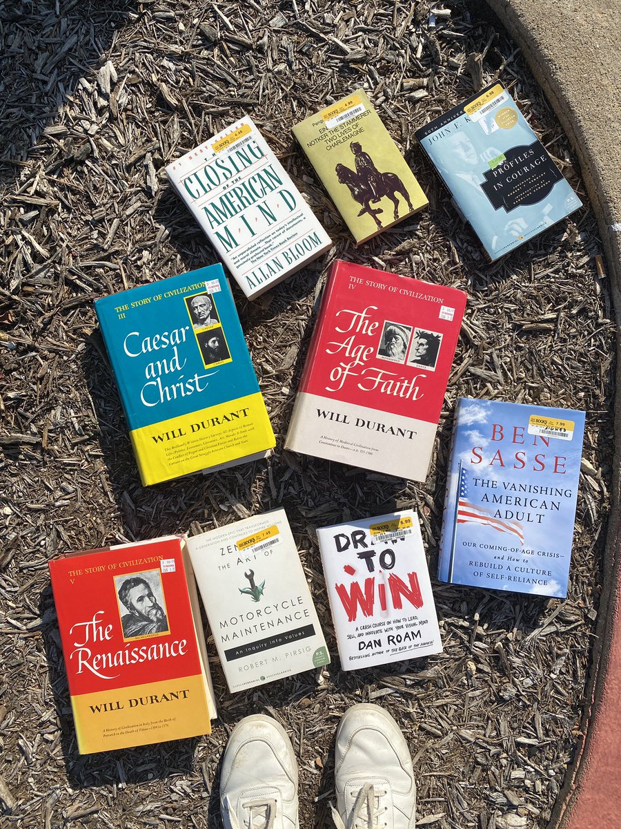 I randomly found a used book store and walked out with nine books for less than $50