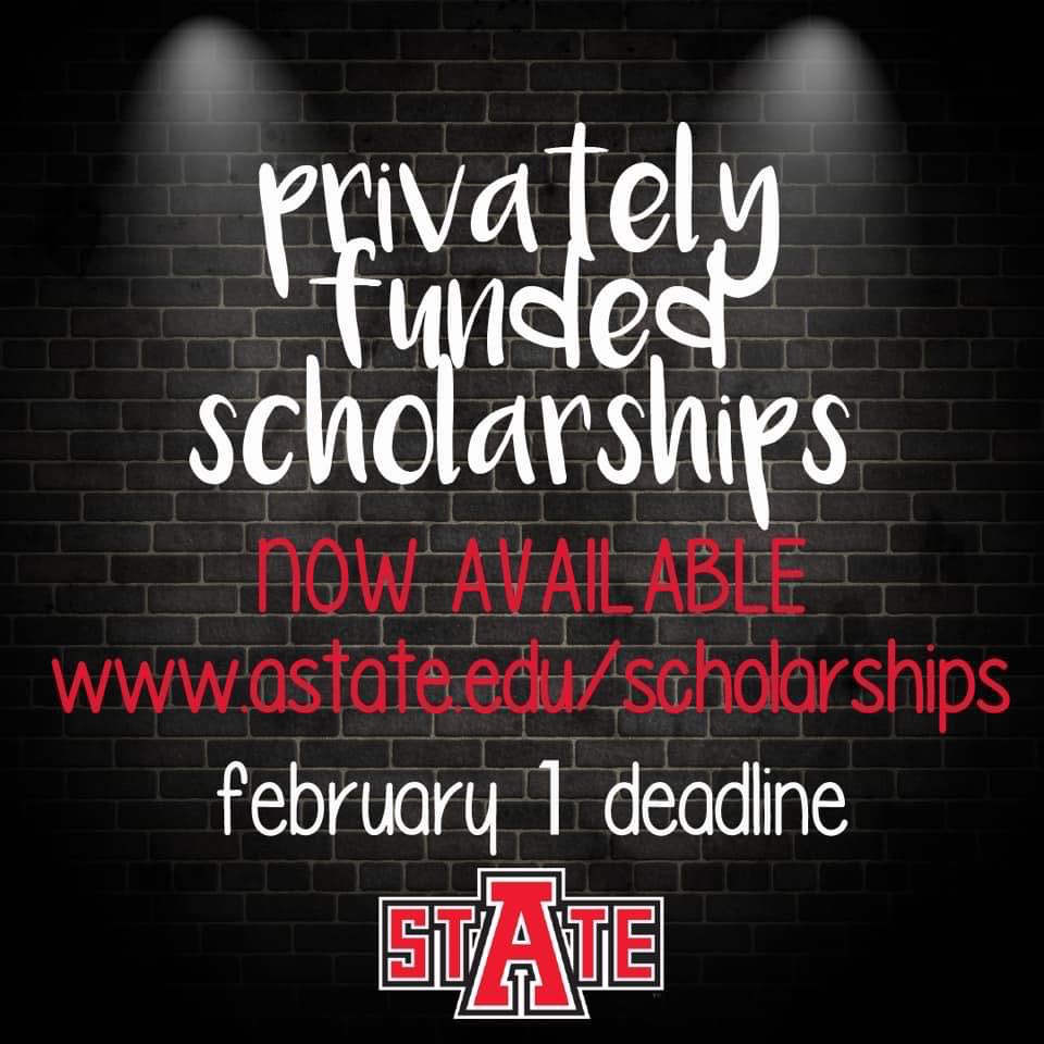 AStateFinAid's tweet image. Did we mention this application opened October 1st as well!? Red Wolves you have until February 1st to complete the application for Privately Funded Scholarships.

Here is the Link: astate.edu/a/finaid/types…

Can we get a #HowlYes !