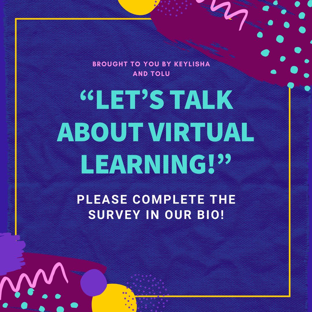 Hey everyone! 💜💛 Tolu and Keylisha here. If you are a high school 🏫 student and have some thoughts/opinions💭 you would like to share please click the link in our bio! 📝Note: please be signed into your school district email. 📨
