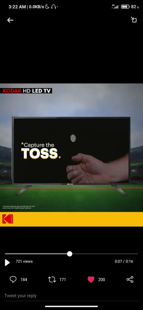 iMRobii's tweet photo. @kodaktvindia Here's My Perfect screen shot of tossing coin on perfect time ..🤞
#WatchToWin
#KodakAndroidTV
#KodakTv
#Contest
#Cricket
@kodaktvindia
Join
@karan875
@emNishant
@acidkidrock
@AnuModi_ https://t.co/ygmeZxEwof