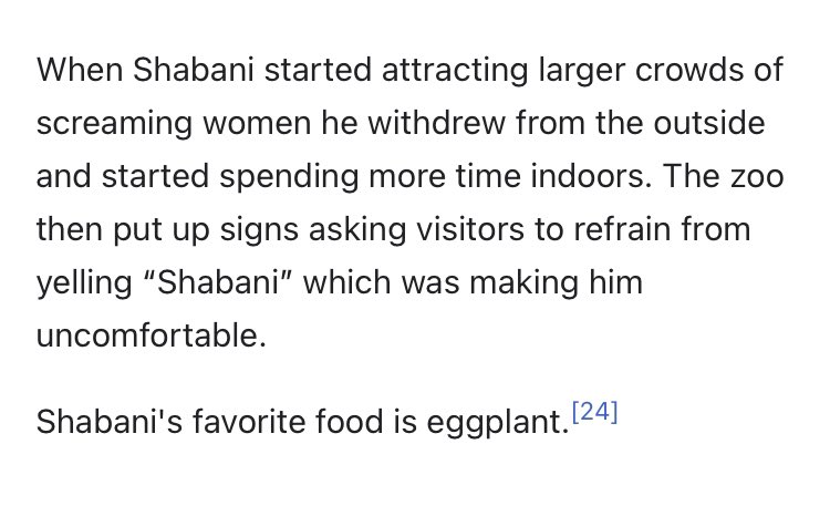 10. Shabani the Gorilla - 8/10- known as “worlds most handsome” gorilla- can tightrope walk - pls read the wiki paragraphs... everybody going to jail