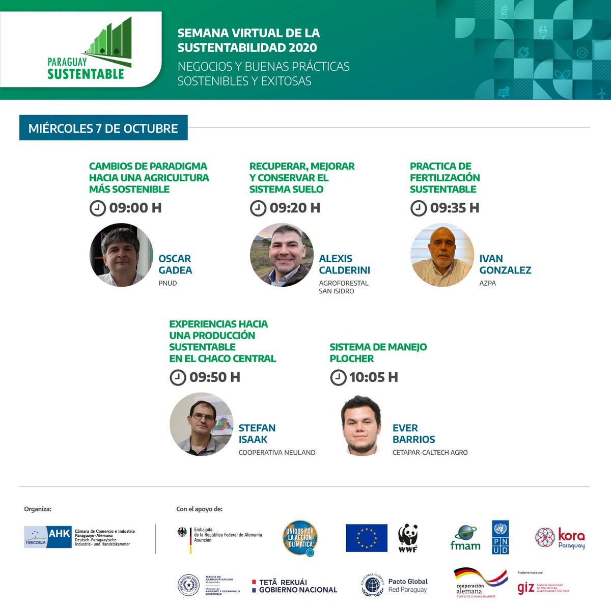 ¡Te esperamos en el 2do encuentro de nuestra semana de sustentabilidad! 🌱
Aprenda más sobre las buenas prácticas y la agricultura sostenible, de la mano de excelentes expertos en el tema.

Regístrate aquí 👉 bit.ly/36is8YX
📲💻🖥 Acceso libre