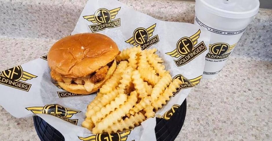 GFSaraland's tweet photo. The best sandwich in town! 😃 We know tenders, but 2 tenders on a bun with our signature sauce...that’s GOLDEN! 🐔 Come by and grab one today! https://t.co/R25Qs2MsLK