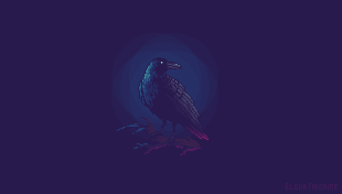 ok im too lazy to keep the format raven #pixelart #Witchtober2020 ド ッ ト 絵 I...