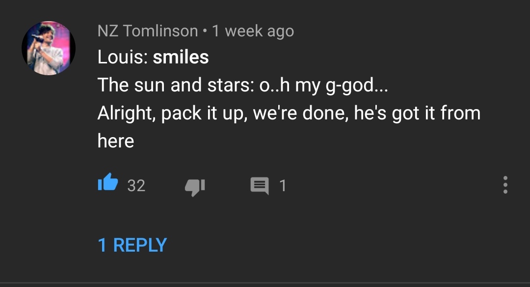 Comments under Louis' music videos that everyone needs to see; a thread