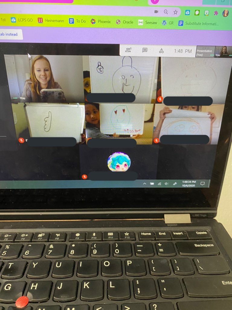 AteachingBear's tweet photo. Today at the end of our small group we did a quick reflection about how they felt about learning some 3rd grade place value skills! Smiles and thumbs up emojis all around! ๐ ๐๐ผ @arcola_dragons #PL #LCPSPL #personalizedlearning https://t.co/dXTEde7y2V