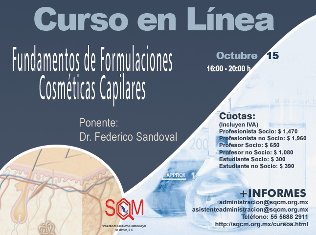 SQCMofficial's tweet photo. #sqcmcursos #sqcm #capacítate #fundamentos
La Sociedad de Químicos Cosmetólogos de México, te invita a participar a su próximo curso:
"Fundamentos de Formulaciones Cosméticas Capilares"
Regístrate en el siguiente link
https://t.co/sH8NIIGLs6 https://t.co/4bd2AeUtjl