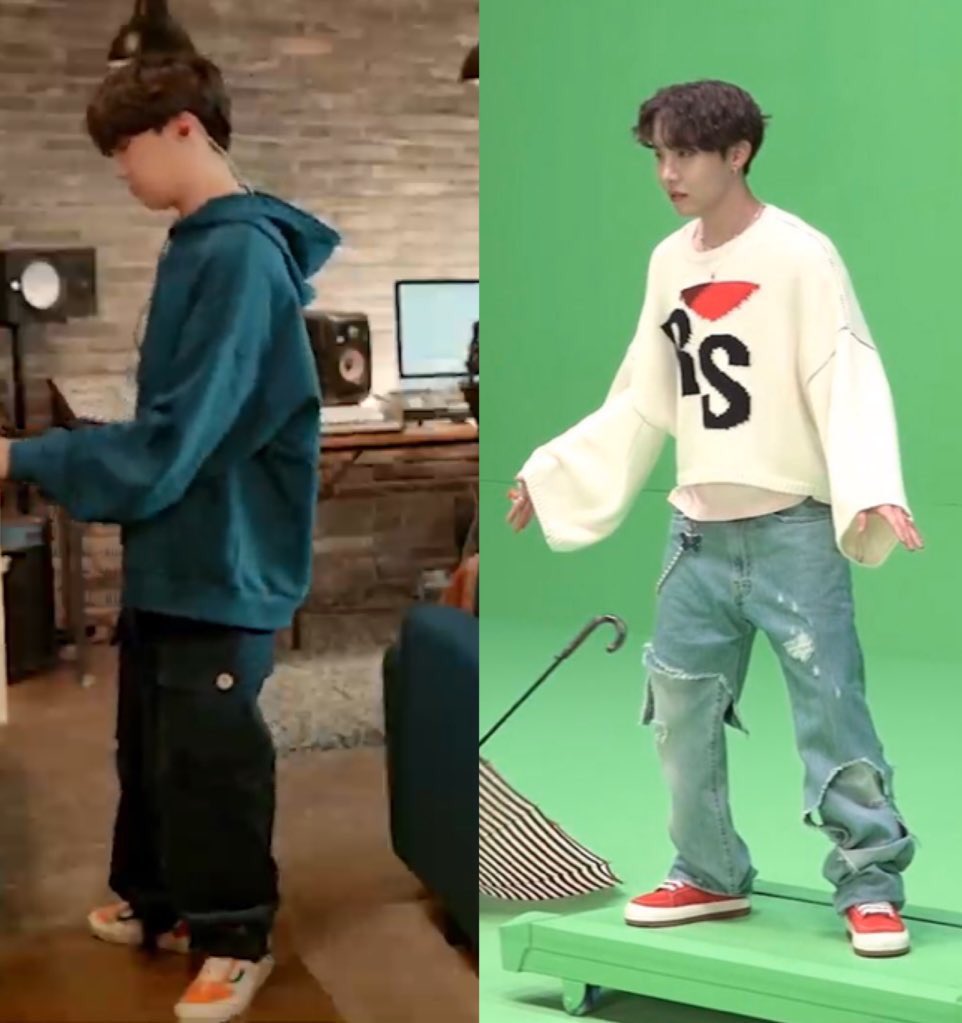 demseokdimple's tweet photo. Hoseok and his baggy pants bigger than HE 🥺 https://t.co/xRWjvbOOAO
