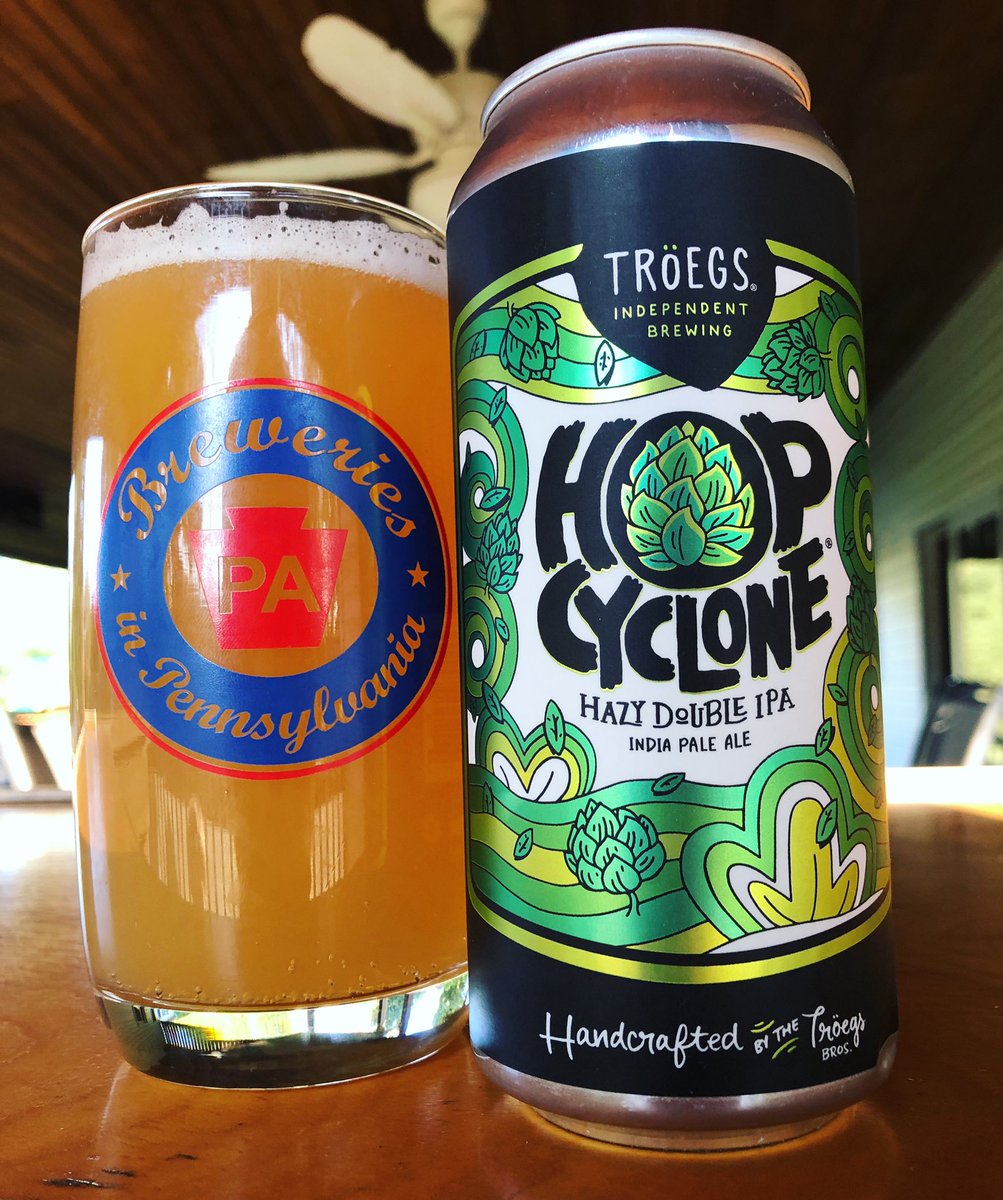 BreweriesinPA's tweet image. With no plans tonight, why not sit on the deck and enjoy one of PA’s finest offerings that can be found on the market currently

If you’ve been following along then Hop Cyclone needs no introduction. A 9% Imperial IPA from the team at @TroegsBeer. A soft, tropical and hazy NEIPA