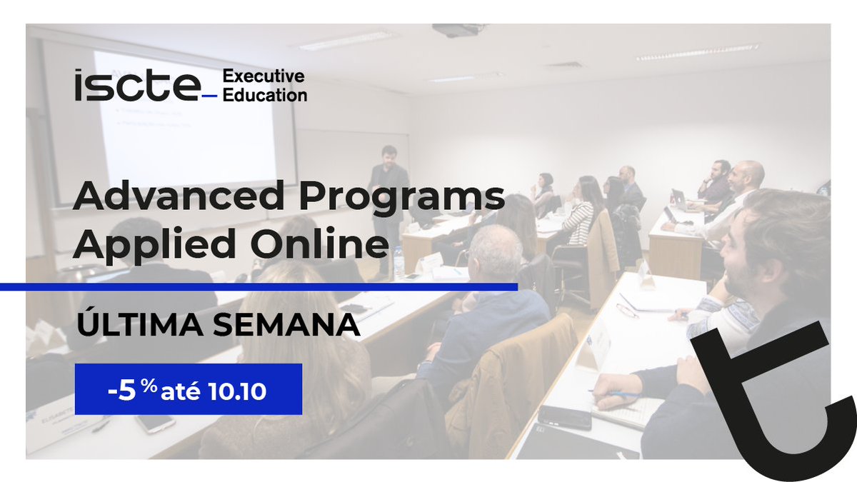 iscte_execed's tweet image. Está a decorrer a última semana com a possibilidade de usufruir -5% de redução da propina. Aproveite!

🎯ow.ly/YoER50BI5Fv
🎯ow.ly/btOp50BI5Fu

#iscteexecutiveeducation #advancedprograms #appliedonline #iscte #UmEspacoParaCrescer #execuitveeducation