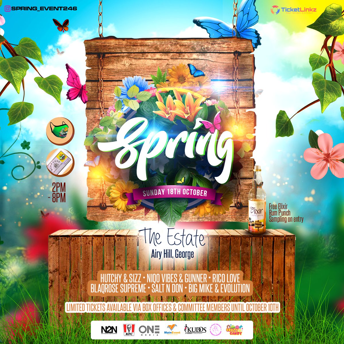 Ru4artwork's tweet image. It&apos;s Fall but it&apos;s time for Spring....
Spring Garden Party
Sunday 18th October | 2pm - 8pm
The Estate, St.George

Hutchy &amp;amp; Sizz, Niqo Vibes &amp;amp; Gunner, Rico Love, Blaqrose Supreme, Salt n Don &amp;amp; Big Mike &amp;amp; Evolution

#SpringEvent #SpringGardenParty #SpringForFall