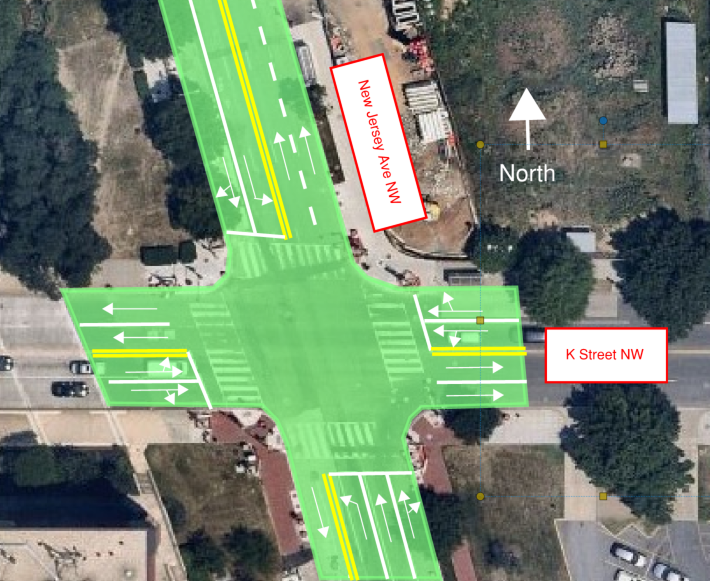 DDOTDC's tweet photo. 🚨Traffic Pattern Changes on New Jersey Avenue NW 🚨

Starting October 19, 2020 New Jersey Avenue NW will accommodate southbound traffic between Pierce Street NW and K Street NW. 

🔗 https://t.co/2yQyjELSpU https://t.co/3hfjj2Mhvp