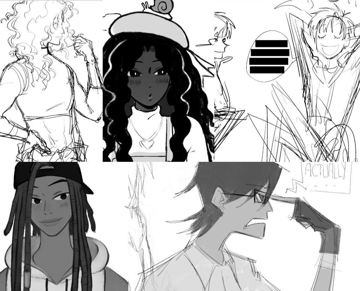 some doodles and wips idk. been hard to focus on finishing stuff cause of classes 