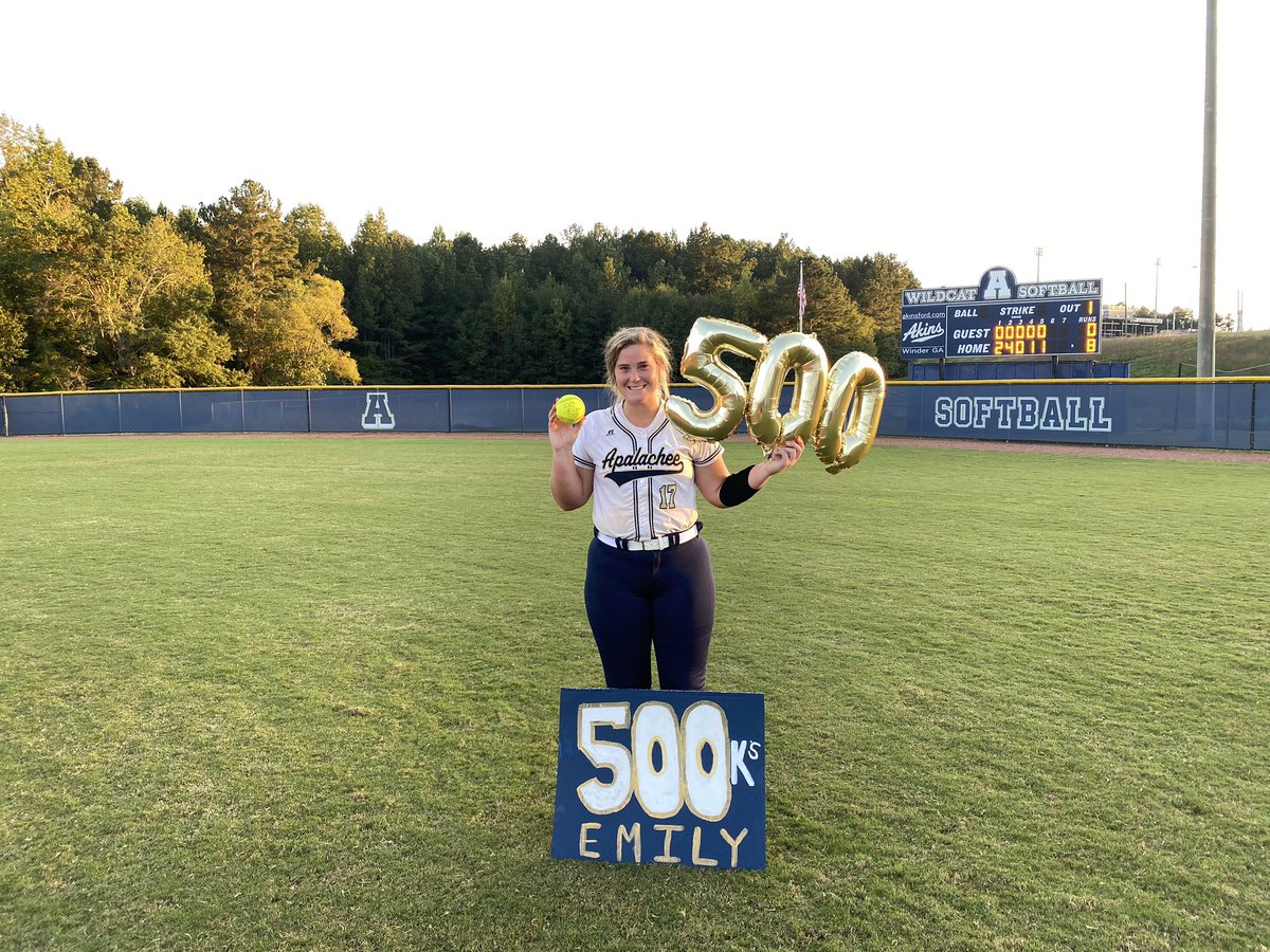 Apalachee Fastpitch (@cheefastpitch) on Twitter photo 500 K’s!!!!!
HUGE CONGRATULATIONS to our SENIOR <a href="/EmilyHodnett1/">Emily Hodnett</a> for getting her 500th strike out tonight vs Jackson County! A tremendous accomplishment for this hard working pitcher. Extremely proud of her and her dedicAtion! She represents our program so well! Well done EM! 👊🏻 500 K’s!!!!!
HUGE CONGRATULATIONS to our SENIOR <a href="/EmilyHodnett1/">Emily Hodnett</a> for getting her 500th strike out tonight vs Jackson County! A tremendous accomplishment for this hard working pitcher. Extremely proud of her and her dedicAtion! She represents our program so well! Well done EM! 👊🏻