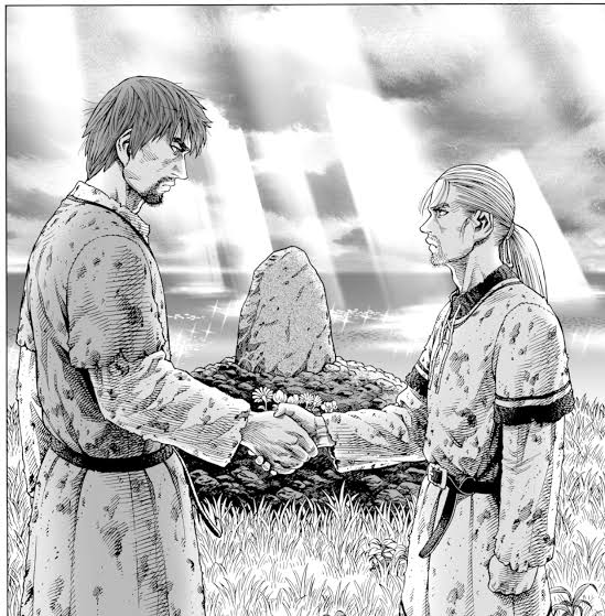 Braiden on X: Man, rereading Vinland Saga was such a good idea. Thorfinn  and Einar are the best written bro team I've ever seen. Genuinely wholesome  friendship!  / X