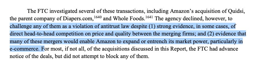 So  @davidcicilline throws so much shade at the enforcers. Here he is noting how both Obama and Trump enforcers had strong evidence on bad mergers but didn't bother to do anything.
