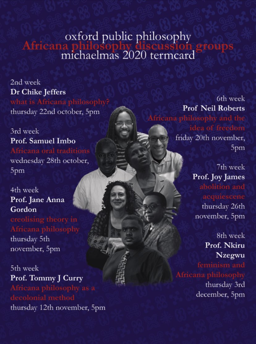 Oxford University public philosophy talk series on Africana philosophy