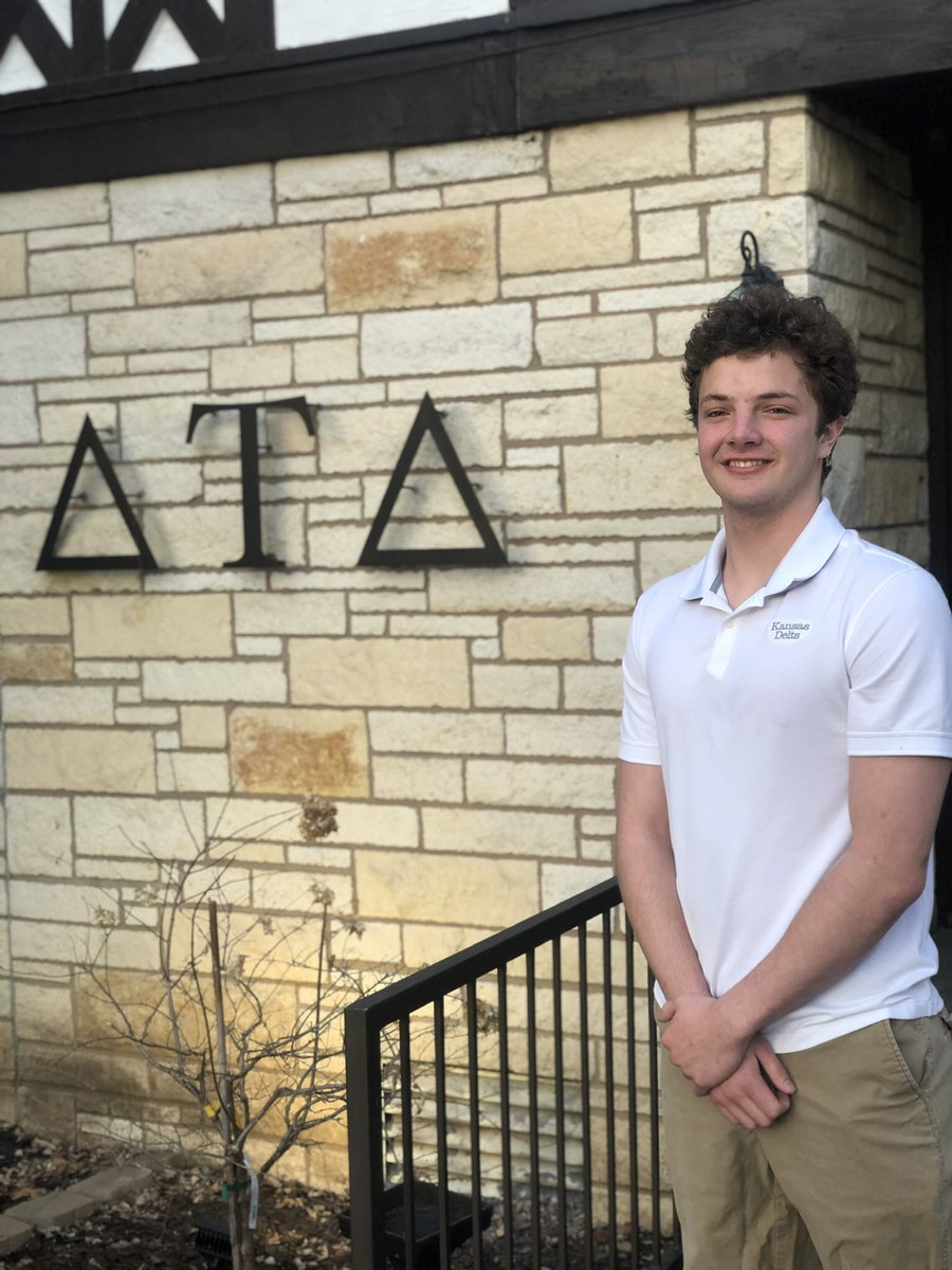KansasDelts's tweet photo. Today’s executive board shoutout goes to our Director of Academic Affairs, Nate Munsch, and our Ritual Guide, Jim Morton! https://t.co/5X3XXjfCbd