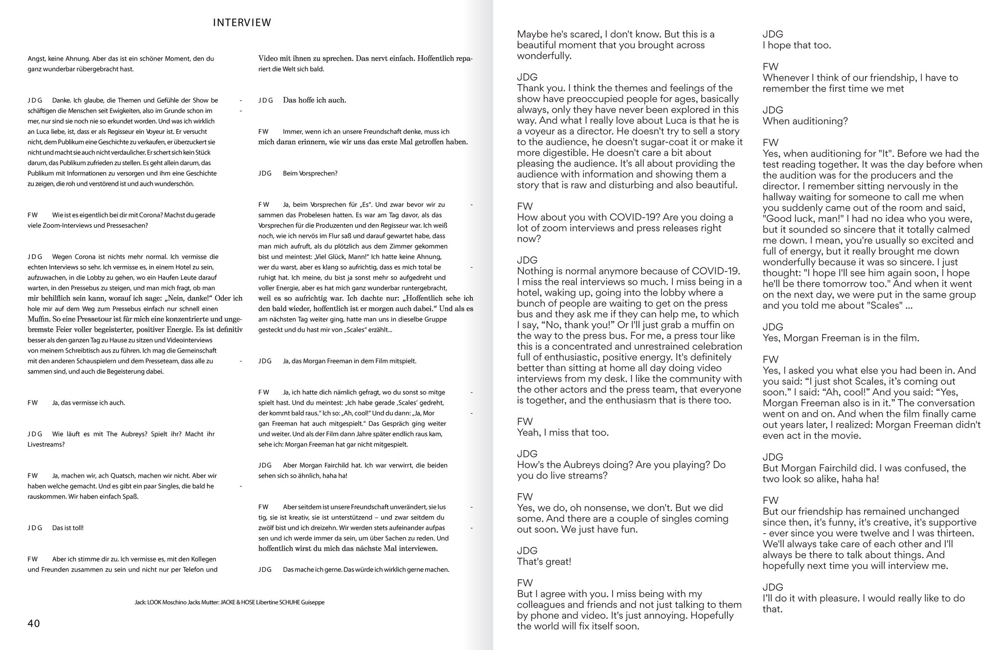 Finn Wolfhard Updates On Twitter I Think The Show Will Help People Start Talking About What It S Like To Be Trans Queer Or Non Binary Finn Wolfhard Interviewed Jack Dylan Grazer For Interview Germany Magazine October 2020 Issue Https T Co