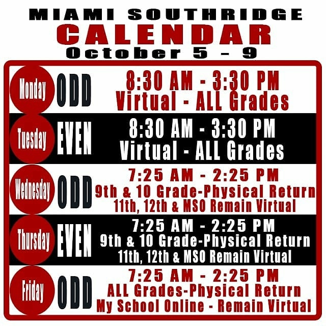 Southridge_SHS's tweet photo. Stay Connected and Informed! #RidgePride #ReOpenSmartReturnSafe @MDCPSSouth @MDCPS https://t.co/yCXMQk3WIi