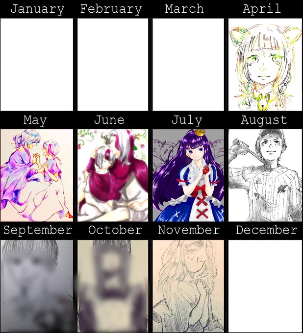 お絵描き進化録みてください!これは2016〜2018です 