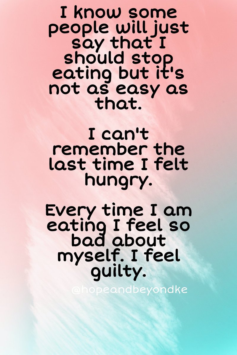 Hope_and_Beyond's tweet photo. Compulsive eating disorder or Binge Eating Disorder is a disorder where people consume abnormal amounts of food while feeling unable to stop and a loss of control. These episodes are typically classified as occurring on average a minimum of twice per week for a duration of https://t.co/0yuES6O1ik