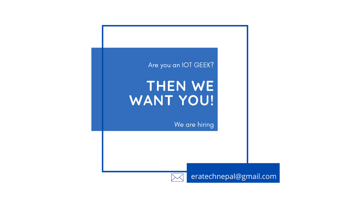 er_developer's tweet photo. Are you a highly experienced, ambitious IoT developer looking for a challenging role where you can learn and explore more?

Interested candidates are requested to send their recently updated resume to eratechnepal@gmail.com.
#Hiring #Developer  #IoT https://t.co/jRM4jjMuSM