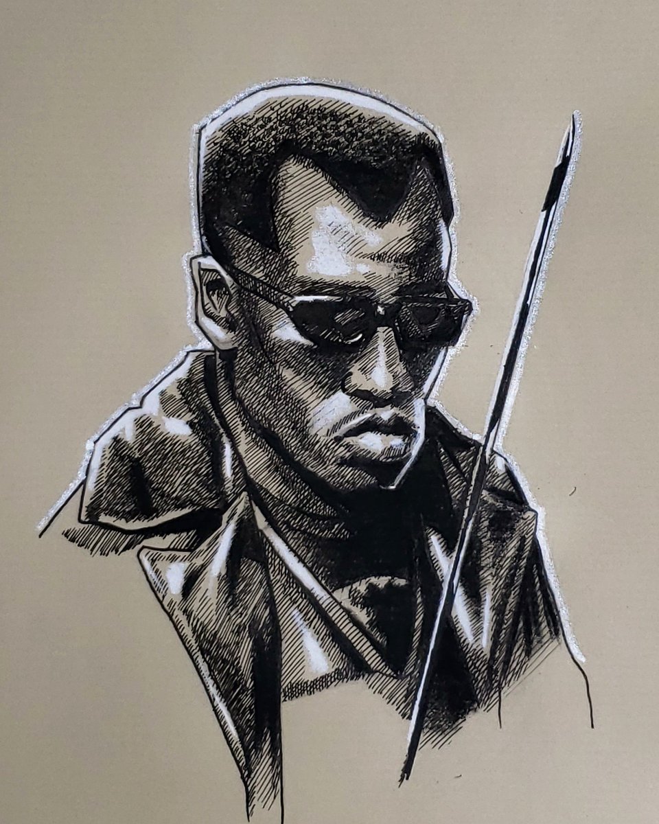 leonardo_mrtns's tweet photo. #5 Blade. Spherographic and crayon over craft paper.
#art #draw #artdraw #artdrawing #artistic #facedrawing #portrait #handdrawn #artistic #bladevampirehunter #blade #traditionaldrawing #arte #desenhotradicional #inktober #inktober2020 https://t.co/BWl2JMoKQe