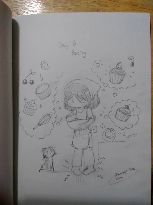 Day 6: Baking
Sorry I uploaded so late. I was busy making cupcakes for my mom. Tomorrow's her birthday, you know. 😊 