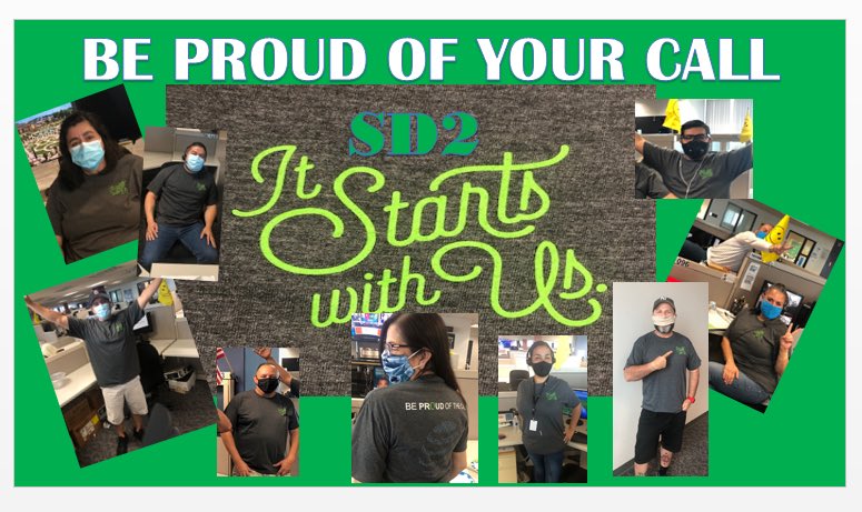 SanDiego2 (@sd2retention) on Twitter photo Serve the Customer FIRST Week! SD2, Day 2, Having fun w/our “It starts with US T-Shirts! #attemployee @GarciaBeProud <a href="/jrfloresx/">Ruben Flores</a> <a href="/TeamItaSD2/">Ita Acosta</a> #beproudofyourcall Serve the Customer FIRST Week! SD2, Day 2, Having fun w/our “It starts with US T-Shirts! #attemployee @GarciaBeProud <a href="/jrfloresx/">Ruben Flores</a> <a href="/TeamItaSD2/">Ita Acosta</a> #beproudofyourcall