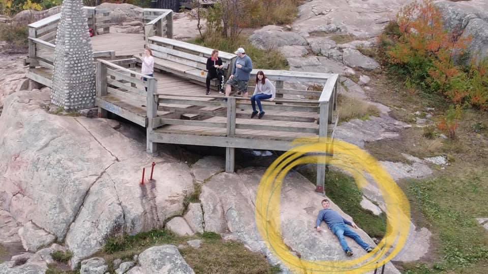 My dad on his hike up sugarloaf