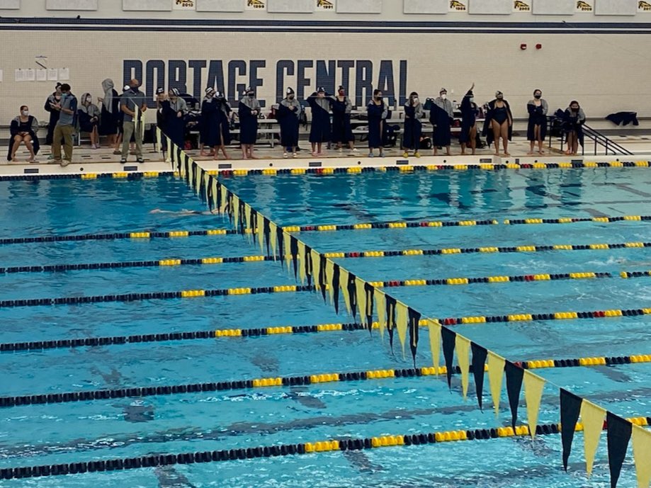 Knights swimming over Portage Central! #knightsrising