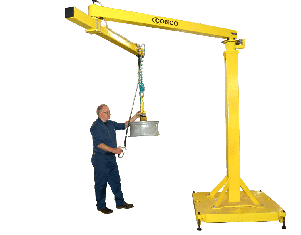 Is your manufacturing line ready for articulating jibs? Learn here: buff.ly/2DUDSF2

#JibCranes #inline #verticallifter #ergonomiclifter #PositioningDevices #materialhandling #airbalancers #ConcoJibs #USA