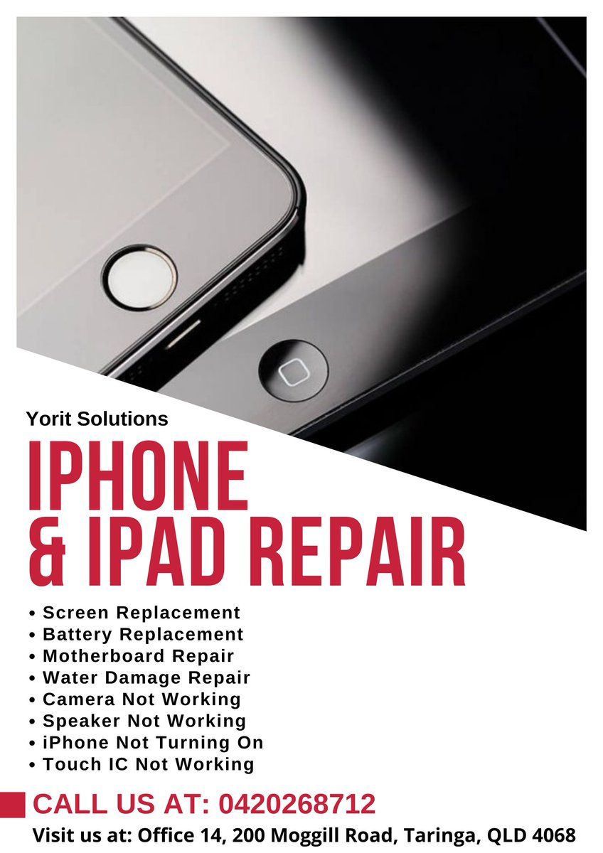 iPhone & iPad Repairs

yorit.com.au

At Yorit Solutions, we understand your anguish when it comes to dealing with a damaged, unresponsive, or under-performing iPad.

#yoritsolutions #ipadrepair #ipadscreenrepair #ipadglassreplacement #ipadbatteryrepair #ipados14