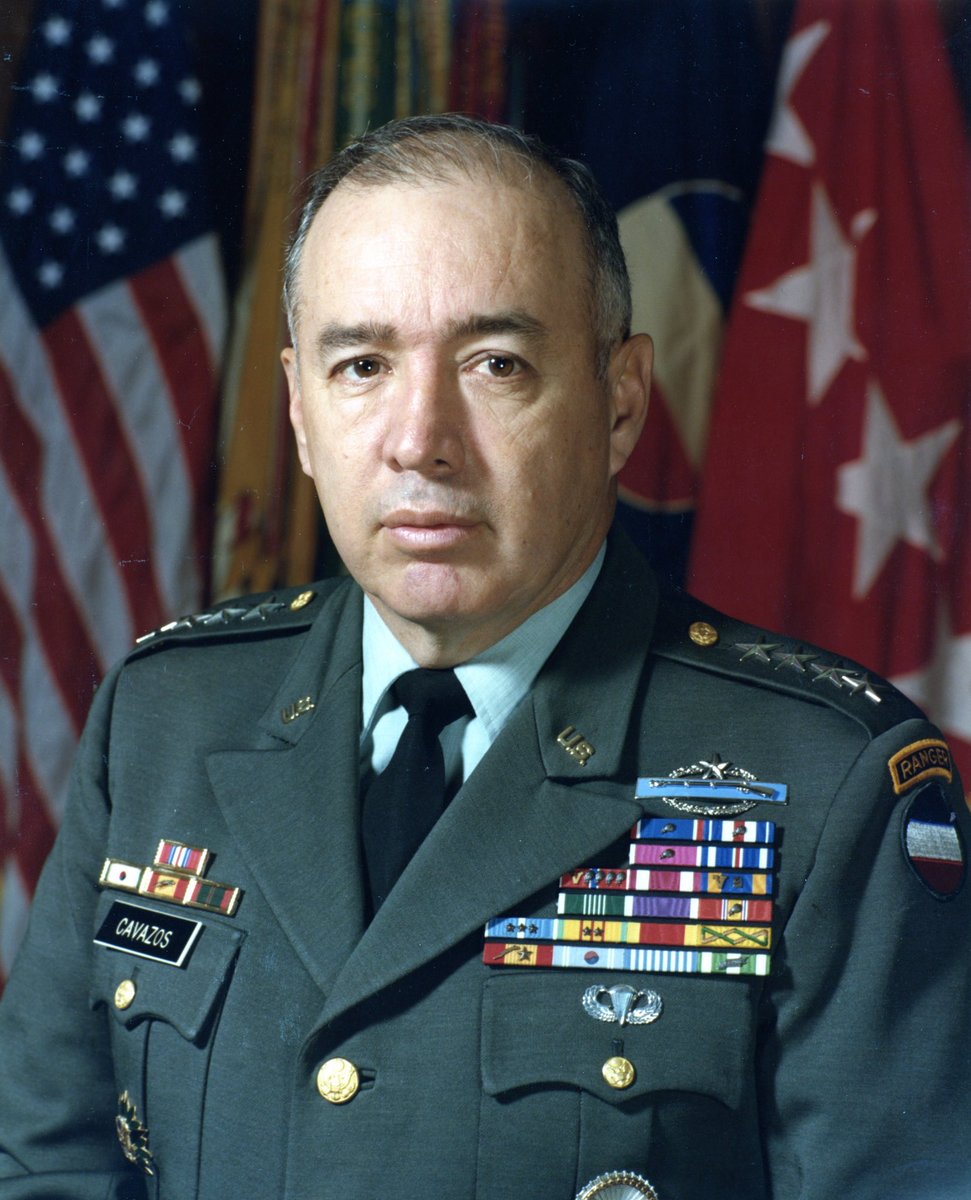 Day 21: 10/6For  #HispanicHeritageMonth today, honored to feature a barrier-breaking leader in the military, General Richard Cavazos. Cavazos served for over 30 years, twice receiving the Distinguished Service Cross & becoming the first Hispanic four-star general in the US Army.