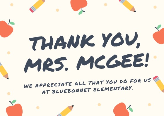 Bluebonnet ES (@bluebonnet_es) on Twitter photo Thank you for all you do Mrs. Mcgee!!!! 
#PrincipalAppreciationMonth 
#kisd Thank you for all you do Mrs. Mcgee!!!! 
#PrincipalAppreciationMonth 
#kisd