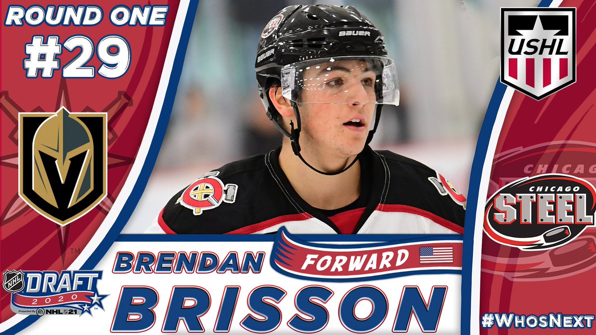 USHL (@ushl) on Twitter photo Brendan Brisson (<a href="/brendan_brisson/">Brendan Brisson</a>)
Round 1
29th Overall
<a href="/GoldenKnights/">Vegas Golden Knights</a>
#WhosNext Brendan Brisson (<a href="/brendan_brisson/">Brendan Brisson</a>)
Round 1
29th Overall
<a href="/GoldenKnights/">Vegas Golden Knights</a>
#WhosNext
