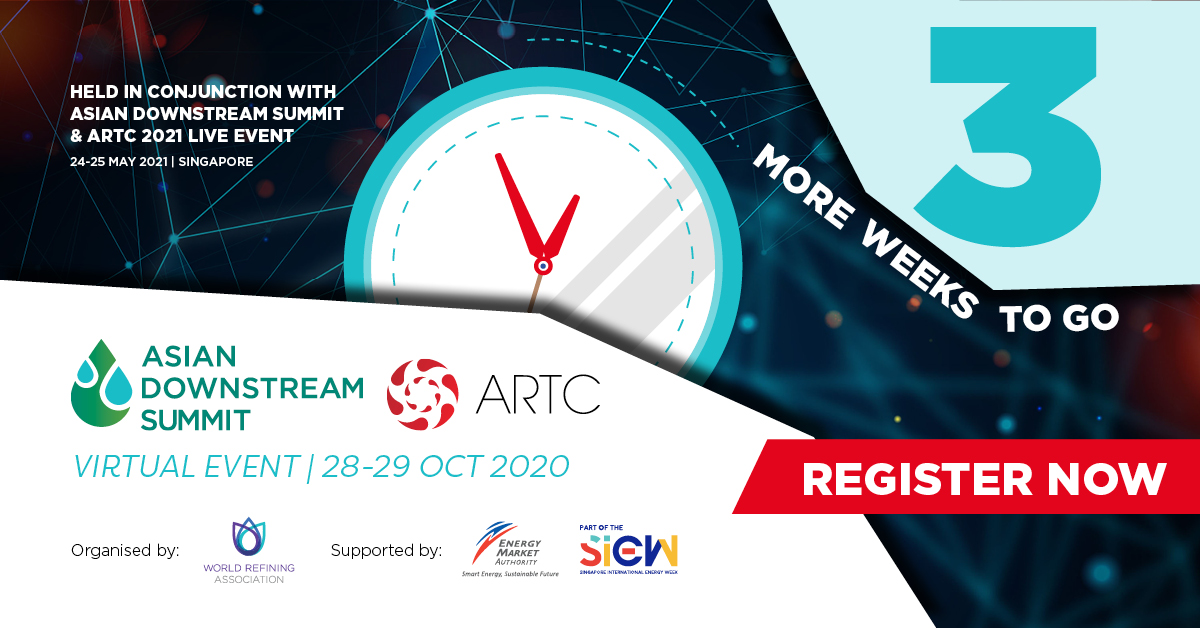 ARTC_WRA's tweet photo. 3 Weeks to go! ARTC &amp; @DownstreamSMT will feature over 40+ industry experts who will outline strategies and visions for confronting the new and changed #refining &amp; #petrochemicals markets. For information on agenda, speakers and registration: https://t.co/nY9NdB0BPH. #ARTC20 https://t.co/Y8dAcDkx8J