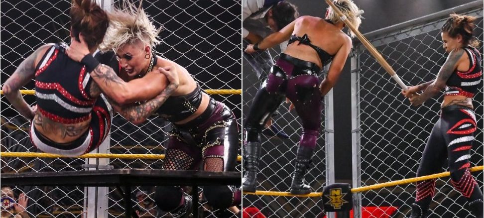 After 2 ground breaking back to back stints in the MYC; Retaliation would make her presence known in NXT as a member to The Robert Stone Brand in their encounter with Rhea Ripley. Robert Stone; whilst not business savvy was whom Retaliation saw as someone to further her career.