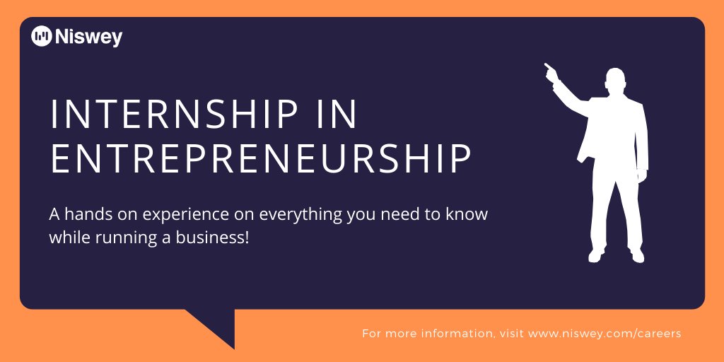 Niswey's tweet photo. Do you dream of starting a #business someday? Want to learn how to go about it? This #internship is just for you!
From brainstorming ideas to implementing them, solving challenges to pitching solutions - you’ll be doing it all!

Apply for this internship: https://t.co/JPH4XZtv0U https://t.co/c12IrSJ61A