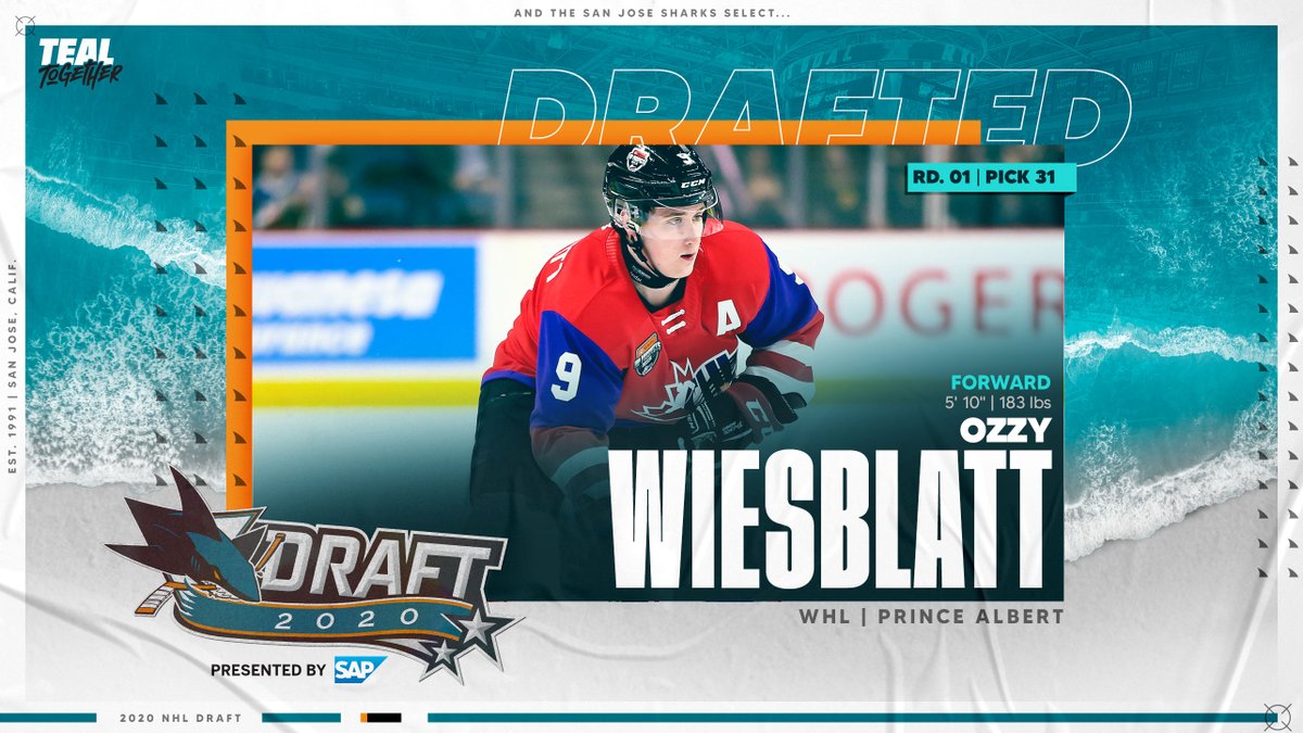 With the 31st overall pick, the Sharks draft <a href="/ozzywiesblatt/">Ozzy wiesblatt</a>!

<a href="/SAPSports/">SAP Sports & Entertainment</a> | #SJSharks