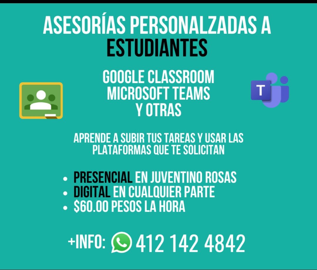 pranah_'s tweet photo. #GoogleClassroom +INFO vía WhatsApp 4121424842 #JuventinoRosas #NoDejesDeEstudiar https://t.co/W0eozwQeWp