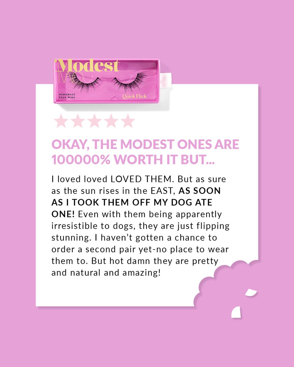 TheQuickFlickAu's tweet image. Dog ate our... lashes? 😂 ⁠ They're you have it folks! All the proof we'll ever need that our Quick Lash faux-mink lashes are truely irresistible 😉⁠ Shop them now at quickbeauty.com #thequickflick #quicklash
⁠